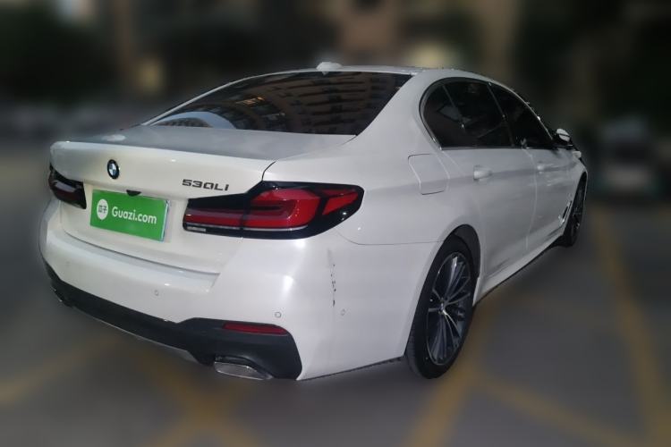 Used BMW 5 Series 2022 Second Facelift 530Li Leading Edition M Sport Package Rear Right 45 Deg