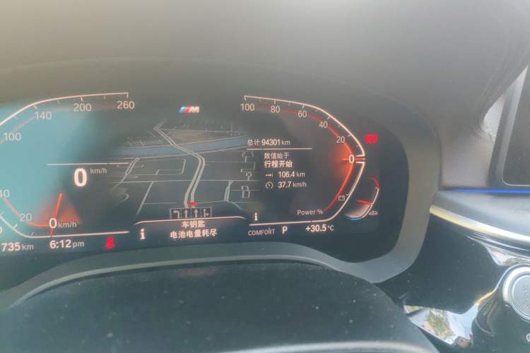 Used BMW 5 Series 2023 530Li Leading Model M Sport Package Odometer Close Up