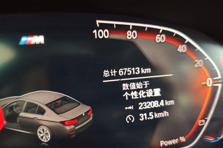 Used BMW 5 Series 2023 530Li Leading Model M Sport Package Odometer Close Up
