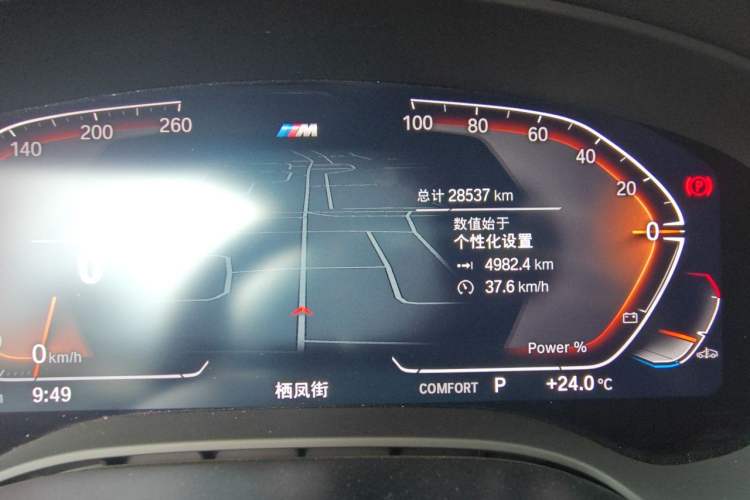 Used BMW 5 Series 2023 530Li Leading Model M Sport Package Odometer Close Up
