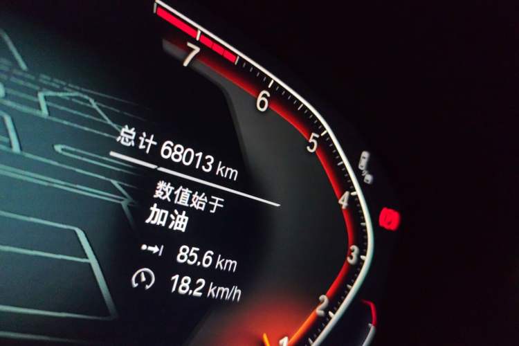 Used BMW 5 Series 2023 530Li Luxury Edition M Sport Package Odometer Close Up