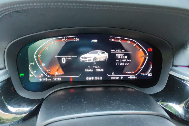 Used BMW 5 Series 2023 530Li Leading Model M Sport Package Odometer Close Up