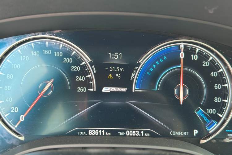 Used BMW 5 Series New Energy 2018 530Le Luxury Package Odometer Close Up