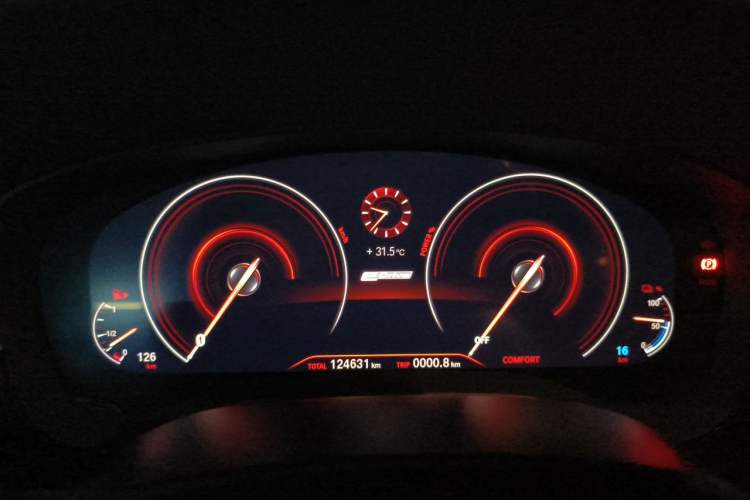 Used BMW 5 Series New Energy 2019 530Le Luxury Package Odometer Close Up