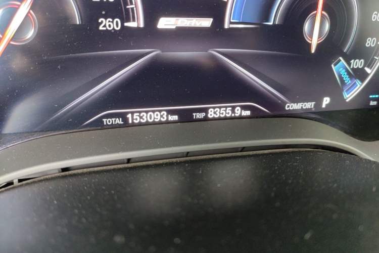 Used BMW 5 Series New Energy 2019 530Le Luxury Package Odometer Close Up