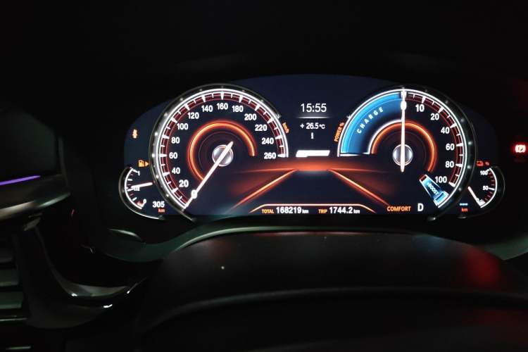 Used BMW 5 Series New Energy 2019 530Le Luxury Package Odometer Close Up