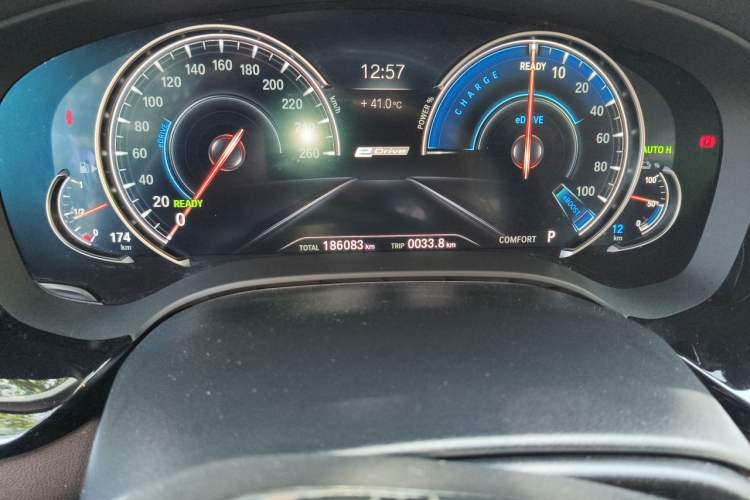 Used BMW 5 Series New Energy 2019 530Le Luxury Package Odometer Close Up