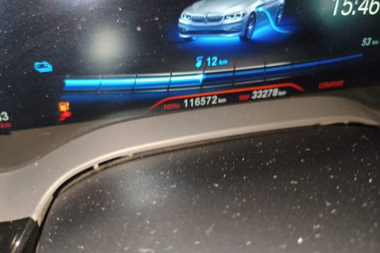 Used BMW 5 Series New Energy 2019 Updated Version 530Le Luxury Package Odometer Close Up