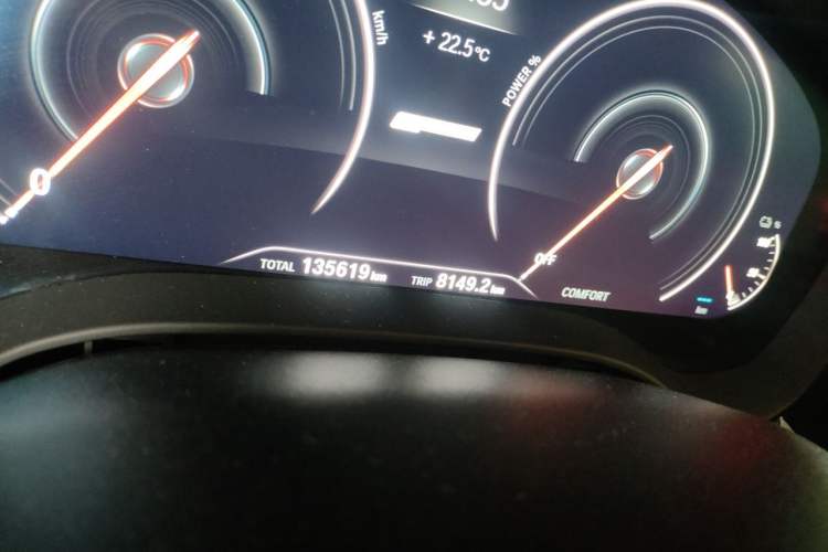 Used BMW 5 Series New Energy 2019 Updated Version 530Le Luxury Package Odometer Close Up