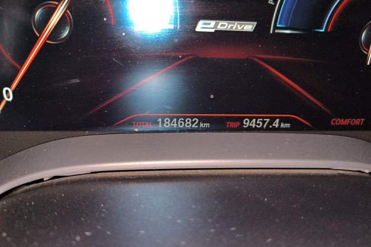 Used BMW 5 Series New Energy 2019 530Le Luxury Package Odometer Close Up