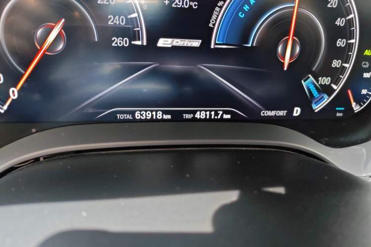 Used BMW 5 Series New Energy 2019 530Le Luxury Package Odometer Close Up
