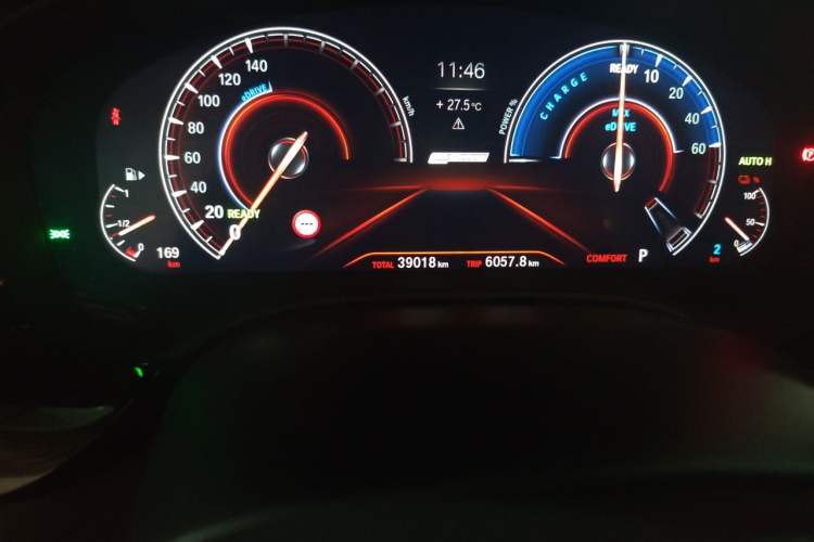 Used BMW 5 Series New Energy 2019 Updated 530Le Pioneer Edition Odometer Close Up