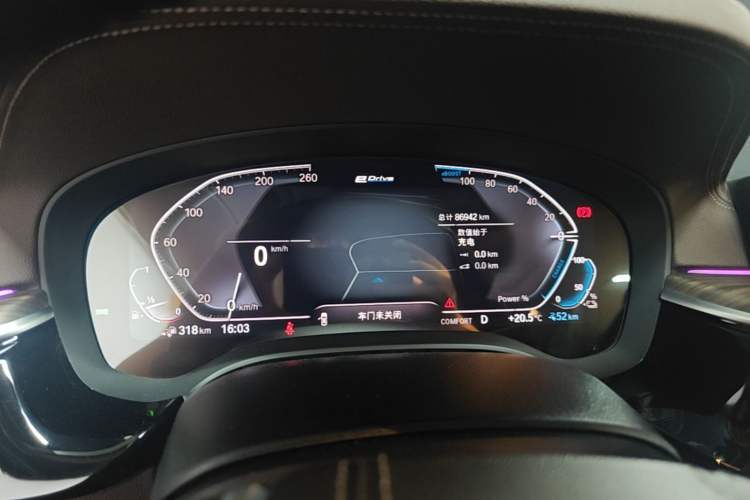 Used BMW 5 Series New Energy 2020 Mileage Upgrade Version 530Le Luxury Package Instrument Cluster