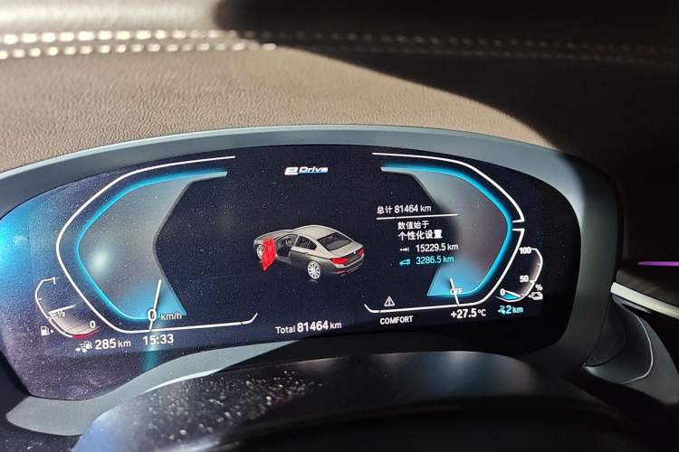 Used BMW 5 Series New Energy 2020 530Le Luxury Package Odometer Close Up