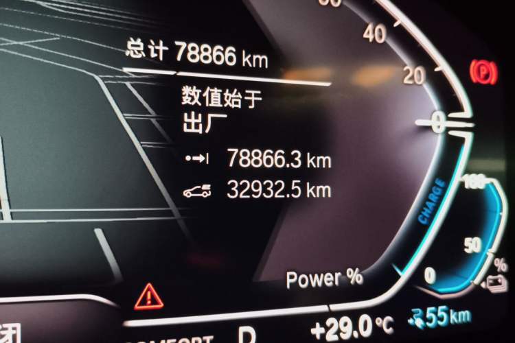 Used BMW 5 Series New Energy 2020 Mileage Upgrade Version 530Le Luxury Package Odometer Close Up