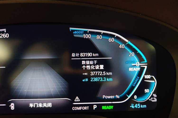 Used BMW 5 Series New Energy 2020 Mileage Upgrade Version 530Le Luxury Package Odometer Close Up