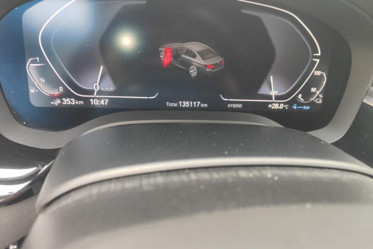 Used BMW 5 Series New Energy 2021 535Le M Sport Package Odometer Close Up