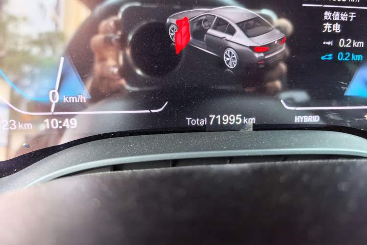 Used BMW 5 Series New Energy 2022 Updated Version 535Le Luxury Package Odometer Close Up