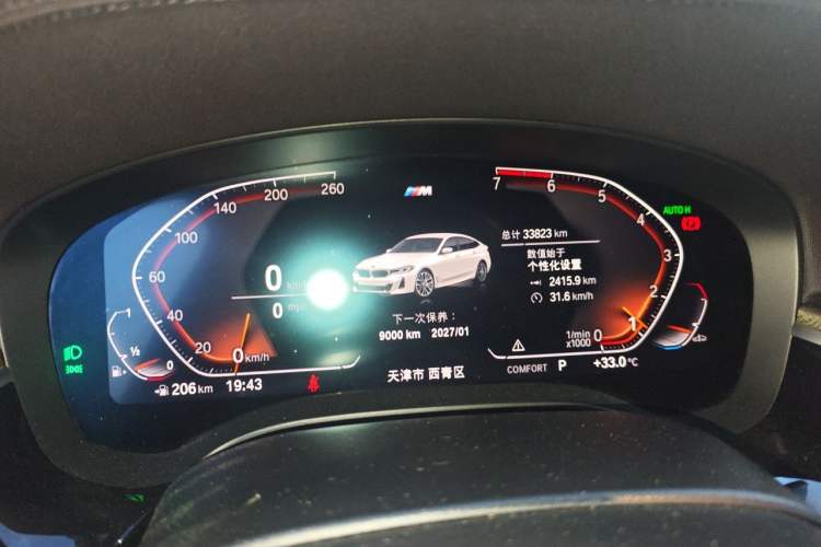 Used BMW 6 Series GT 2021 630i M Sport Package Odometer Close Up