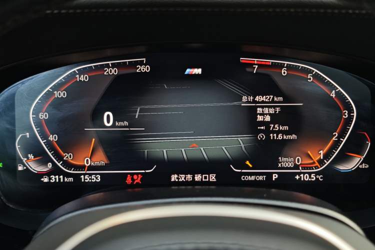 Used BMW 6 Series GT 2022 630i M Sport Package Odometer Close Up