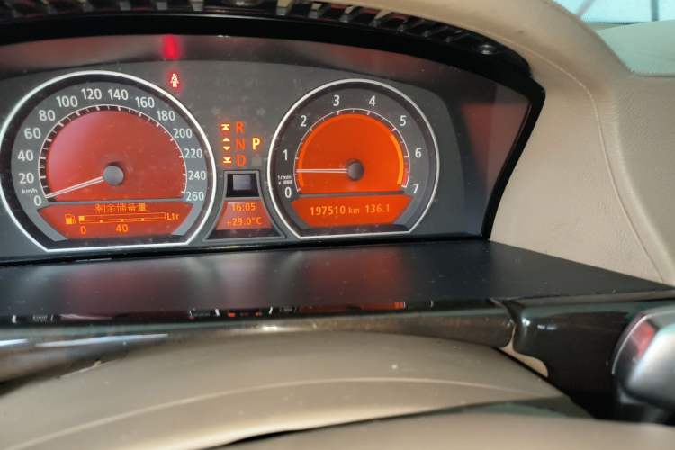 Used BMW 7 Series 2004 760Li Odometer Close Up