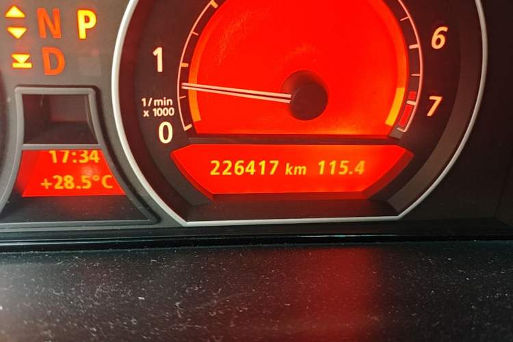 Used BMW 7 Series 2007 730Li Downgraded Version Odometer Close Up