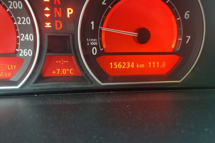 Used BMW 7 Series 2008 730Li Classic Edition Odometer Close Up