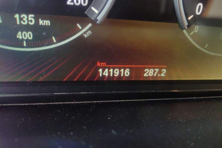 Used BMW 7 Series 2009 730Li Leading Model Odometer Close Up