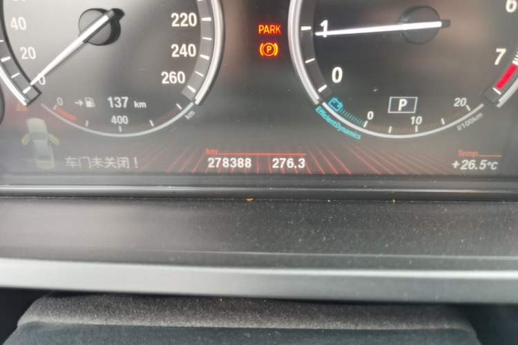 Used BMW 7 Series 2009 730Li Leading Model Odometer Close Up