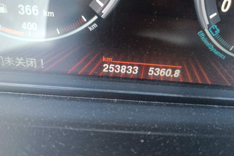 Used BMW 7 Series 2009 730Li Leading Model Odometer Close Up
