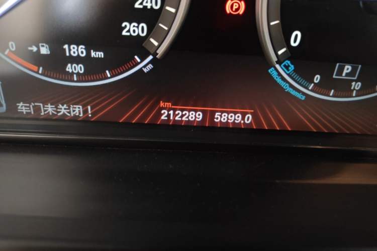 Used BMW 7 Series 2009 730Li Luxury Model Odometer Close Up