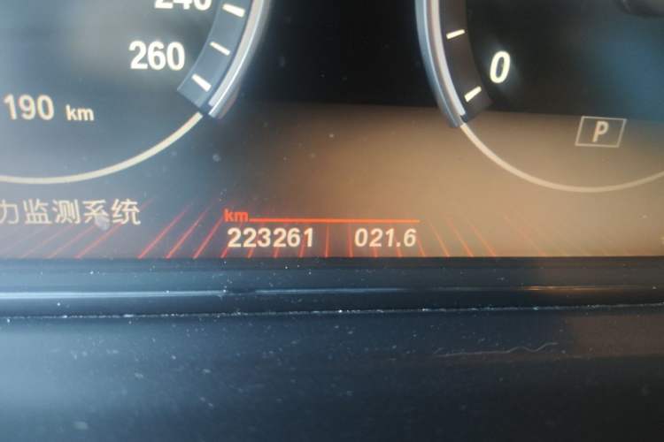 Used BMW 7 Series 2009 730Li Luxury Model Odometer Close Up
