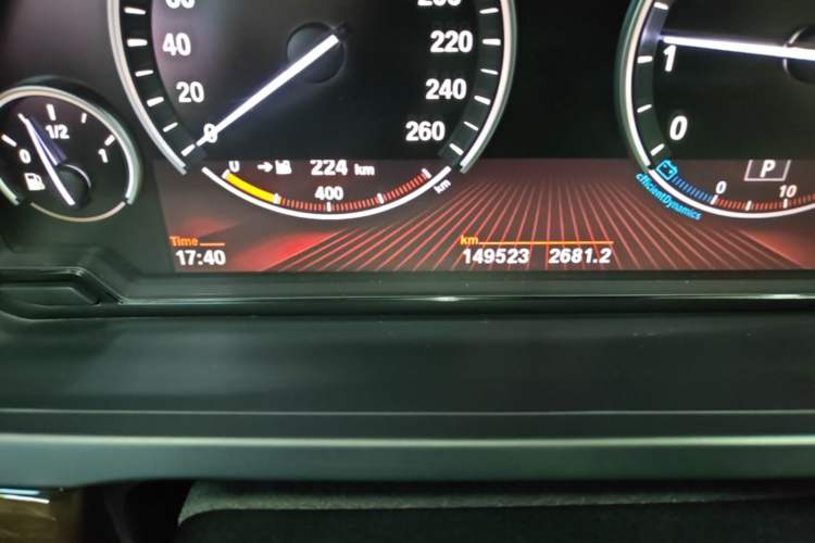 Used BMW 7 Series 2009 730Li Leading Model Odometer Close Up