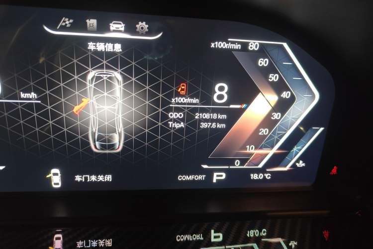Used BMW 7 Series 2009 730Li Leading Model Odometer Close Up
