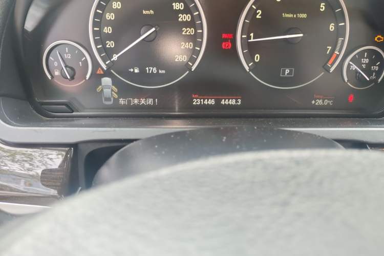 Used BMW 7 Series 2009 730Li Leading Model Odometer Close Up