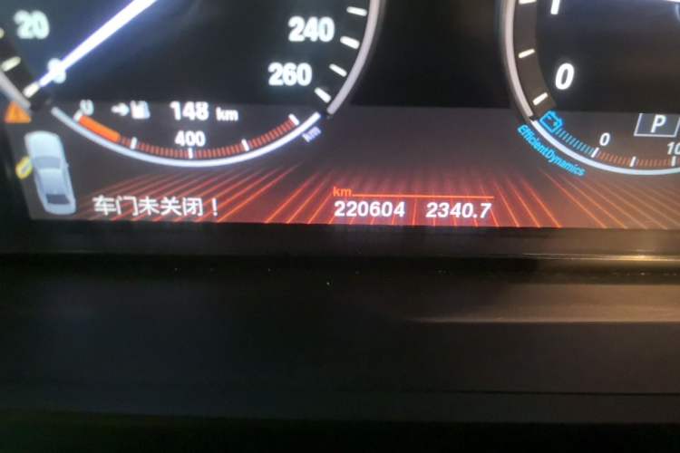 Used BMW 7 Series 2009 740Li Leading Model Odometer Close Up