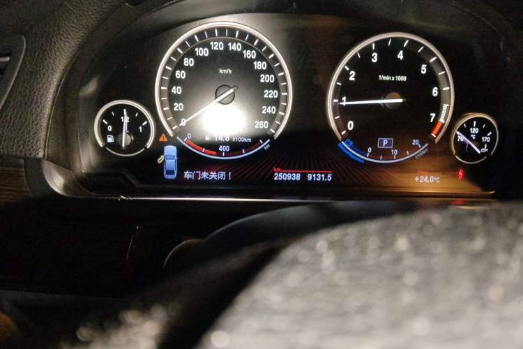 Used BMW 7 Series 2011 730Li Elegant Model Odometer Close Up