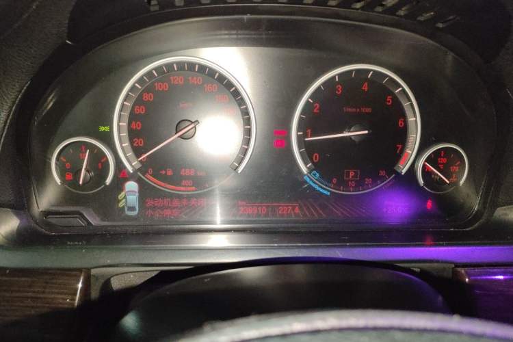Used BMW 7 Series 2011 730Li Elegant Model Odometer Close Up