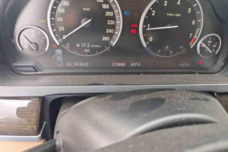 Used BMW 7 Series 2011 730Li Elegant Model Odometer Close Up