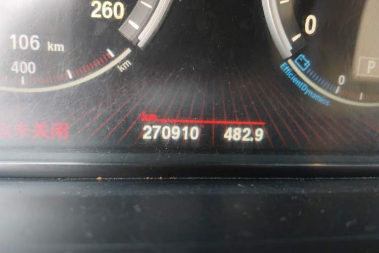 Used BMW 7 Series 2011 730Li Elegant Model Odometer Close Up