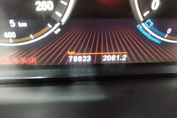 Used BMW 7 Series 2011 730Li Elegant Model Odometer Close Up