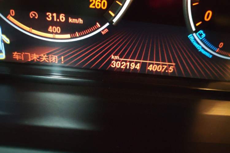Used BMW 7 Series 2011 730Li Elegant Model Odometer Close Up