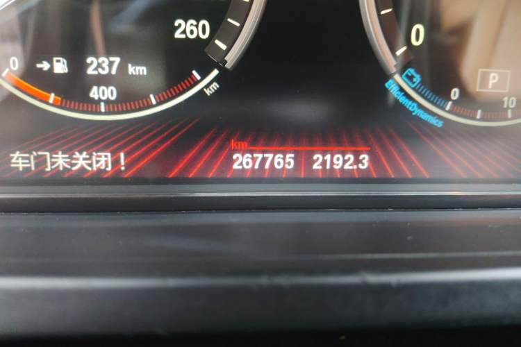 Used BMW 7 Series 2011 730Li Elegant Model Odometer Close Up