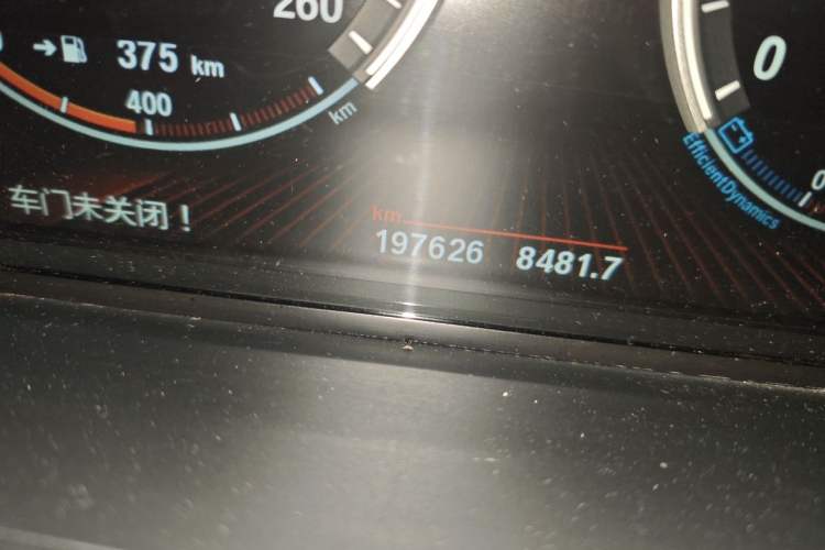 Used BMW 7 Series 2011 730Li Elegant Model Odometer Close Up