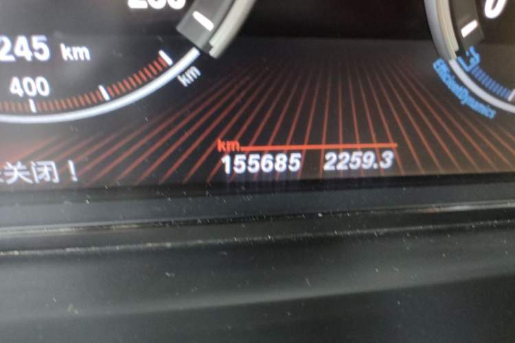 Used BMW 7 Series 2011 730Li Elegant Model Odometer Close Up