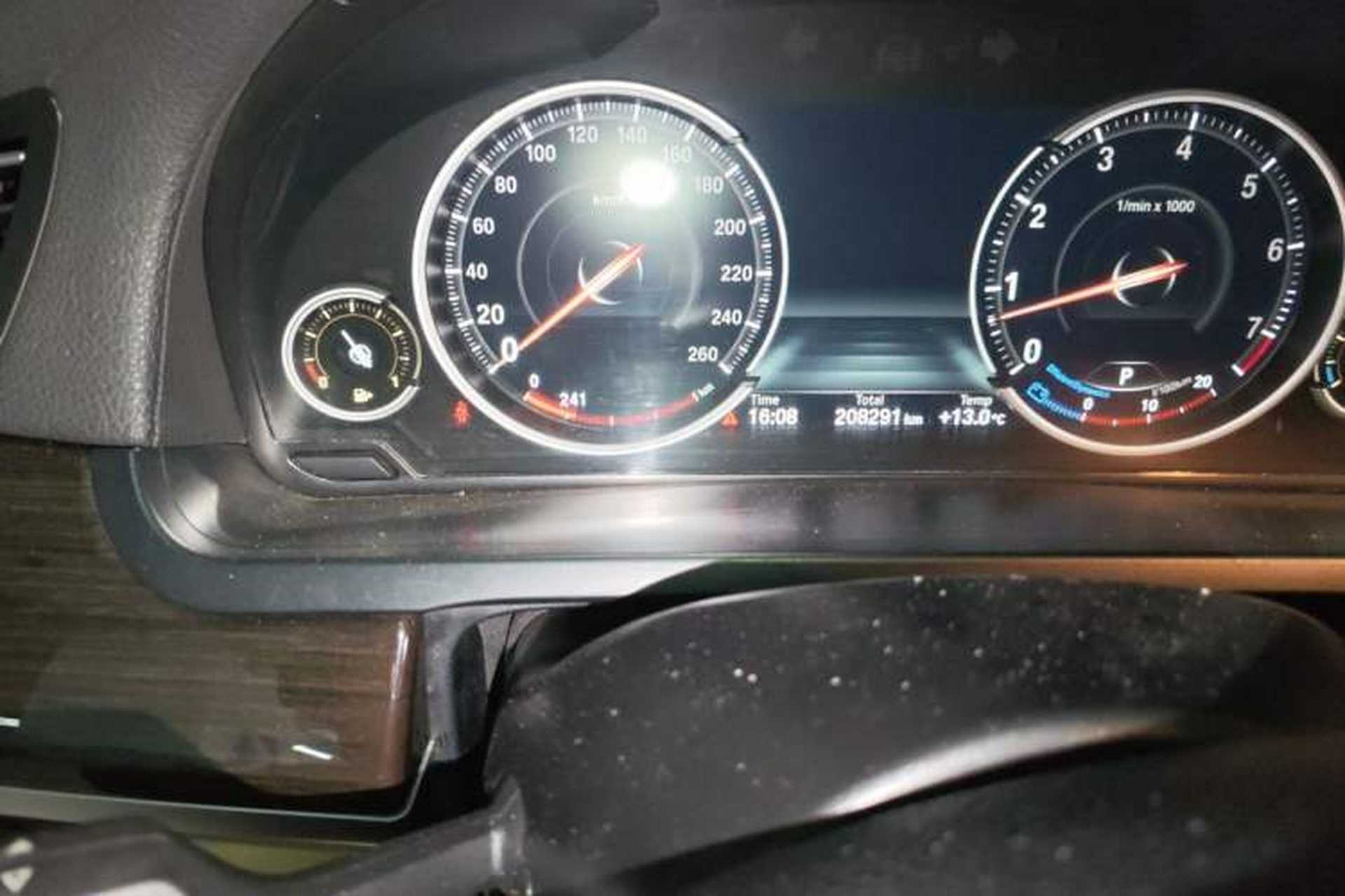 Used BMW 7 Series 2013 740Li xDrive Odometer Close Up