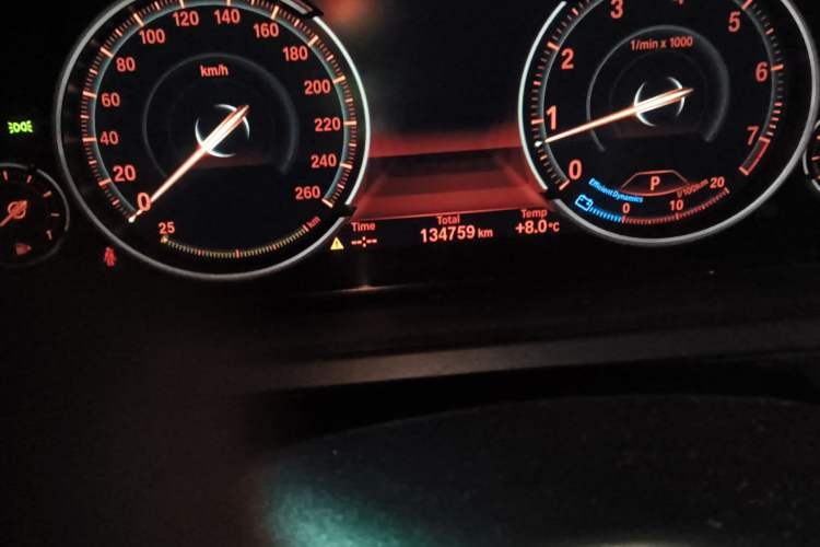 Used BMW 7 Series 2013 730Li Leading Model Odometer Close Up