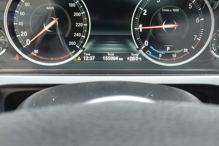 Used BMW 7 Series 2013 730Li Leading Model Odometer Close Up