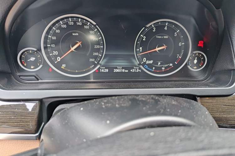 Used BMW 7 Series 2013 740Li xDrive Odometer Close Up