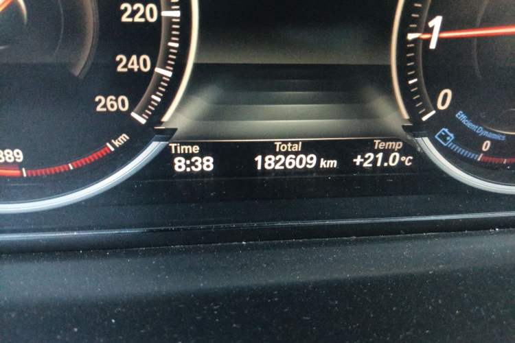 Used BMW 7 Series 2013 730Li Leading Model Odometer Close Up